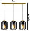 Lampa wisząca GRAFIT GOLD 3 #1229