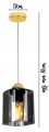Lampa wisząca GRAFIT GOLD #1227