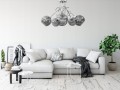 Żyrandol CHROM 5 kulka szklana GRAFIT #1257