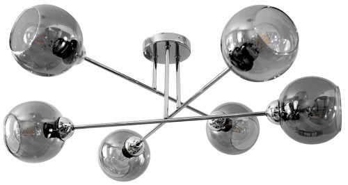 Lampa sufitowa 6-punktowa MILO GRAFIT CHROM #1255