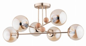 Lampa sufitowa 6-punktowa OPTY GOLD