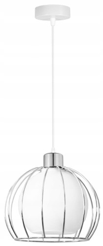 Lampa wisząca CHROM  kulka szklana druciak #1288