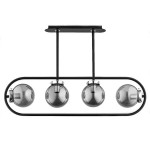 Lampa nowoczesna SARAN black silver 62160 Alfa