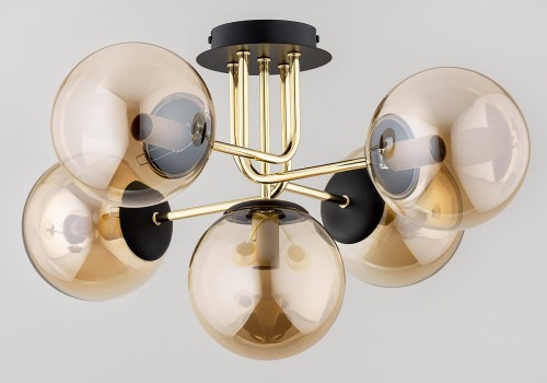 Żyrandol lampa sufitowa BOSS Gold czarny