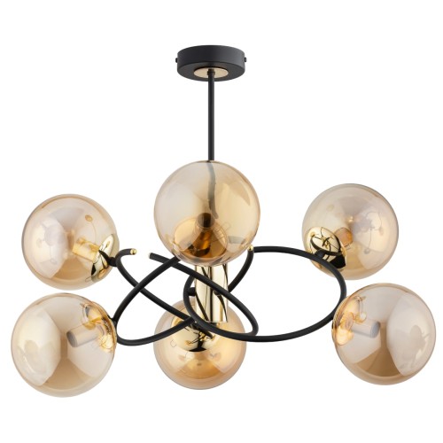 Żyrandol lampa sufitowa ORBITA MIX Gold czarny