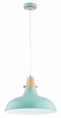 Lampa wisząca industrialna SOLO miętowa/niebieska 
