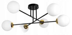 Plafon szklane kule MILO BLACK GOLD #1037