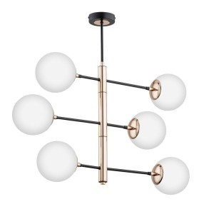 Lampa wisząca sufitowa 6-punktowa PESCO złoty