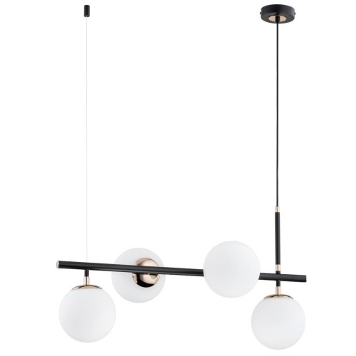 Lampa wisząca 4-punktowa FIORE czarny/złoty