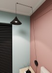 Lampa wisząca metalowa ABRAMO 1 BLACK