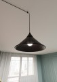 Lampa wisząca metalowa ABRAMO 1 BLACK