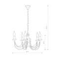 Żyrandol/lampa sufitowa 5-punktowa ARES czarny patynowany złotem