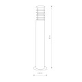 Lampa zewnętrzna stojąca HORN brąz