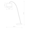 Lampa stojąca podłogowa ALICE L czarny/złoty