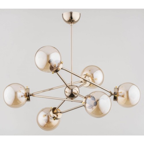 Lampa wisząca żyrandol 6-punktowy RESTO GOLD