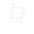 Kinkiet minimalistyczny CUBE srebrny