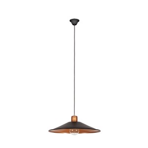 Lampa wisząca industrialna GARRET M czekoladowy/miedź