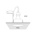 Lampa punktowa wpuszczana IP 54 CHARLIE biały