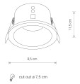 Lampa punktowa wpuszczana IP 54 CHARLIE biały