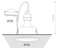 Lampa punktowa wpuszczana IP54 CHARLIE czarny