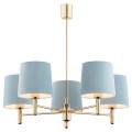 Żyrandol złoto niebieski GOLD PONTE 2085 Argon