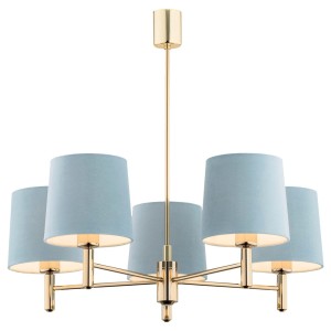 Żyrandol złoto niebieski GOLD PONTE 2085 Argon