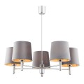 Żyrandol salonowy chrom BOLZANO SZARY 2108 Argon