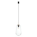 Lampa wisząca nowoczesna PEAR L transparentny/mosiądz