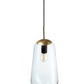 Lampa wisząca nowoczesna PEAR L transparentny/mosiądz