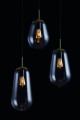 Lampa wisząca nowoczesna PEAR L transparentny/mosiądz