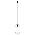 Lampa wisząca nowoczesna PEAR M transparentny/mosiądz