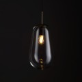 Lampa wisząca nowoczesna PEAR M transparentny/mosiądz