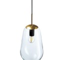Lampa wisząca nowoczesna PEAR M transparentny/mosiądz