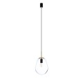 Lampa wisząca nowoczesna PEAR S transparentny/mosiądz