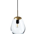Lampa wisząca nowoczesna PEAR S transparentny/mosiądz