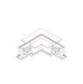 CTLS RECESSED POWER L CONNECTOR, LEFT (L-L)