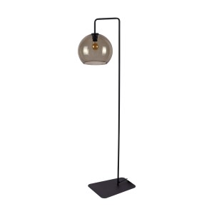 Lampa podłogowa nowoczesna z dymionym kloszem MONACO czarny
