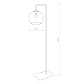 Lampa podłogowa nowoczesna z dymionym kloszem MONACO czarny