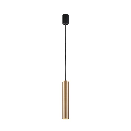 Lampa wisząca 1-punktowa EYE L mosiądz/czarny