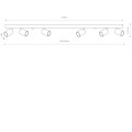 Lampa sufitowa 6-punktowa EYE SPOT mosiądz