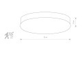 Lampa sufitowa/plafon 2-punktowy KASAI SENSOR IP20 chrom