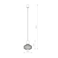 Lampa wisząca nowoczesna PICO czarny/mosiądz