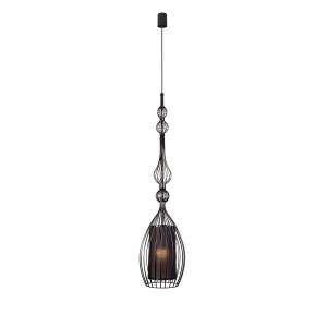 Lampa wisząca 1-punktowa metalowa ABI L czarny