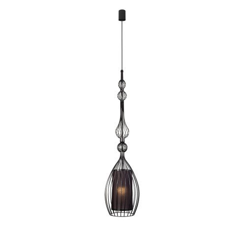 Lampa wisząca 1-punktowa metalowa ABI L czarny