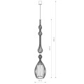 Lampa wisząca 1-punktowa metalowa ABI L czarny