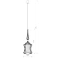 Lampa wisząca 1-punktowa metalowa ABI S czarny