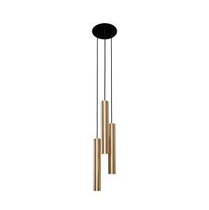 Lampa wisząca 3-punktowa EYE L mosiądz/czarny