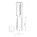 Lampa wisząca LASER 490 VII czarny