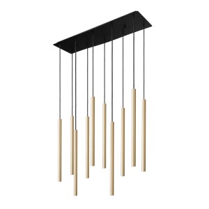 Lampa wisząca LASER 490 X mosiądz/czarny
