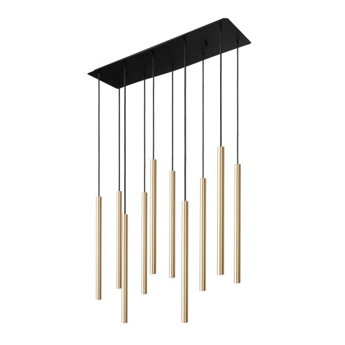 Lampa wisząca LASER 490 X mosiądz/czarny